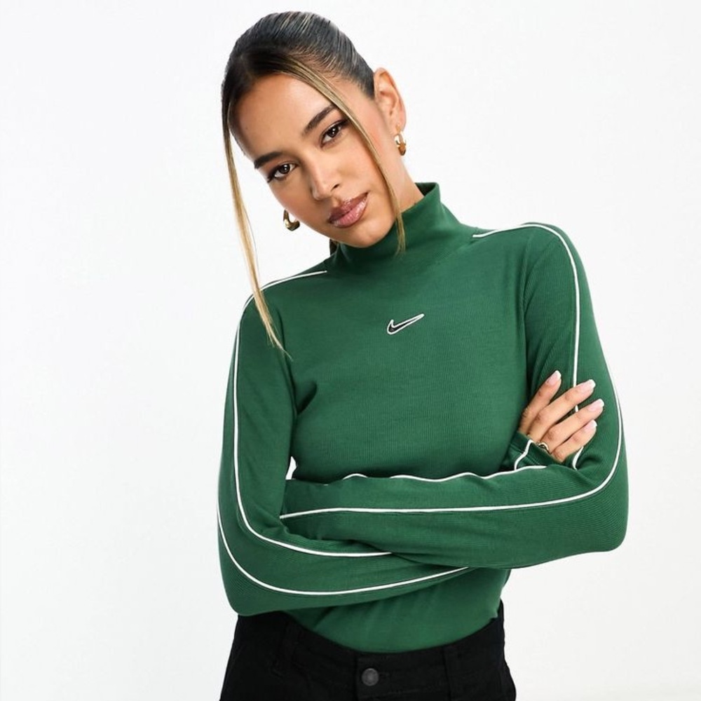 Nike Forest Green Mock Neck Top